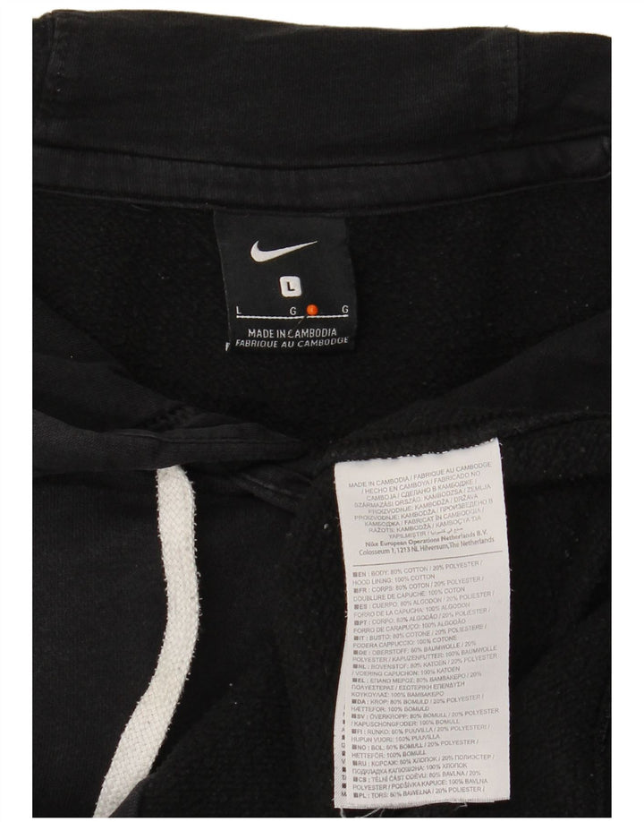Ανδρικό φούτερ με κουκούλα NIKE, μεγάλο μαύρο βαμβακερό