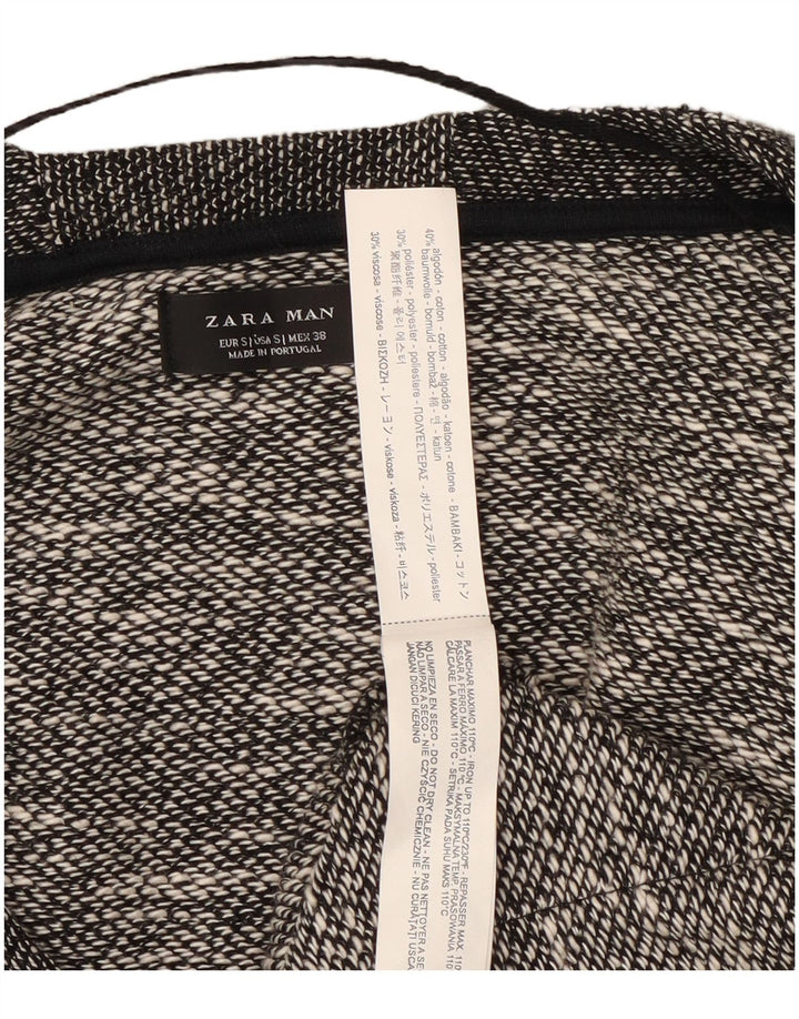 Ανδρικό πουλόβερ Zara Ζακέτα από βαμβακερό μαύρο χρώμα