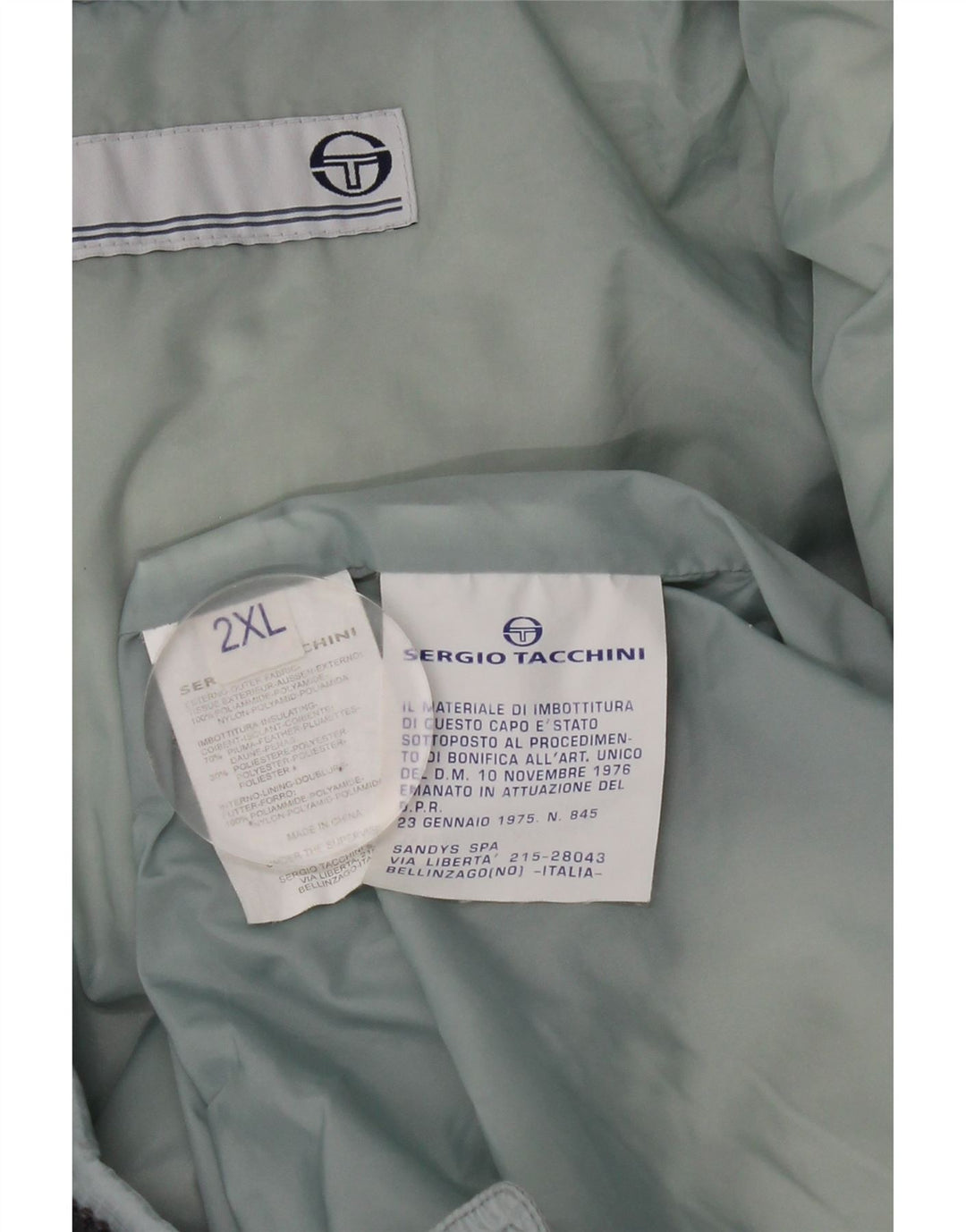 Sergio Tacchini Ανδρικό μπουφάν με επένδυση UK 44 2XL Blue Polyamide