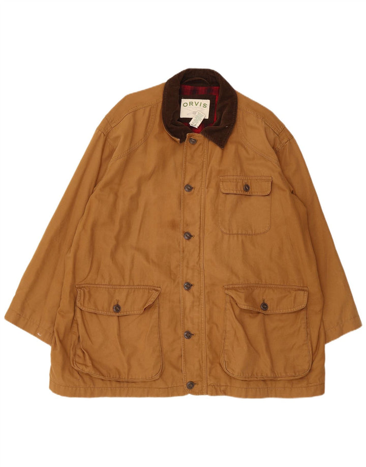 Orvis Mens Utility Jacket UK 44 2XL Καφέ Βαμβακερό
