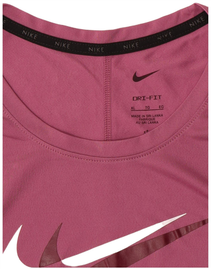 Γυναικείο γραφικό μπλουζάκι NIKE Dri Fit Top UK 18 XL Pink