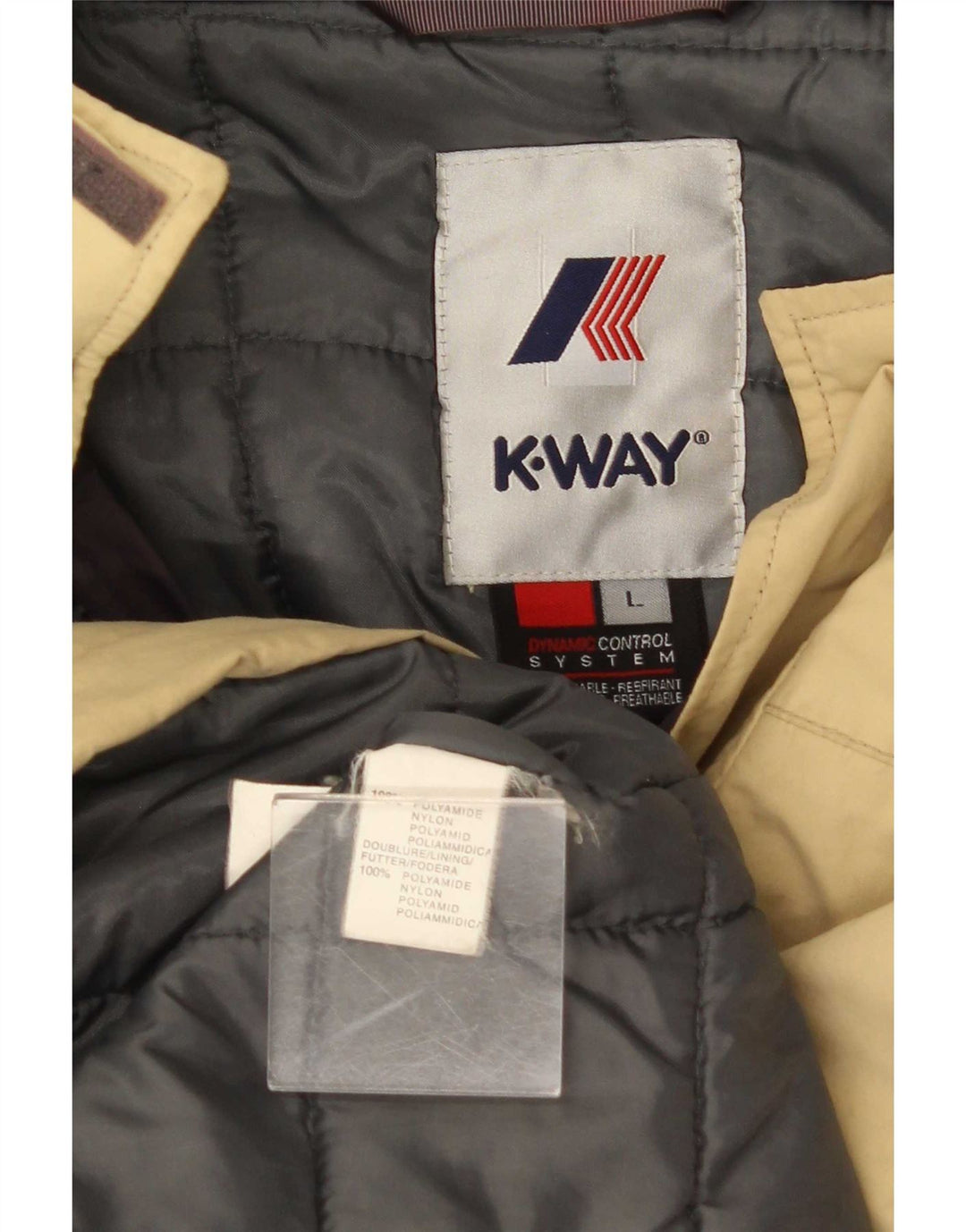 K-Way Ανδρικό Μπουφάν Windbreaker UK 40 Large Beige Polyamide