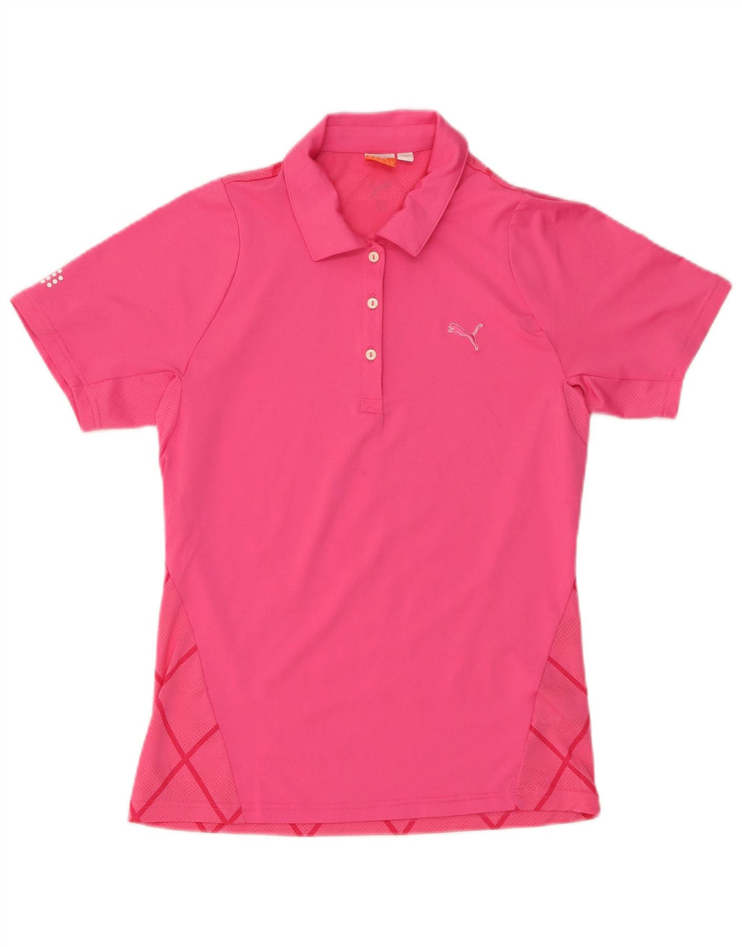 Γυναικείο πουκάμισο πόλο PUMA UK 12 Medium Pink Geometric Polyester