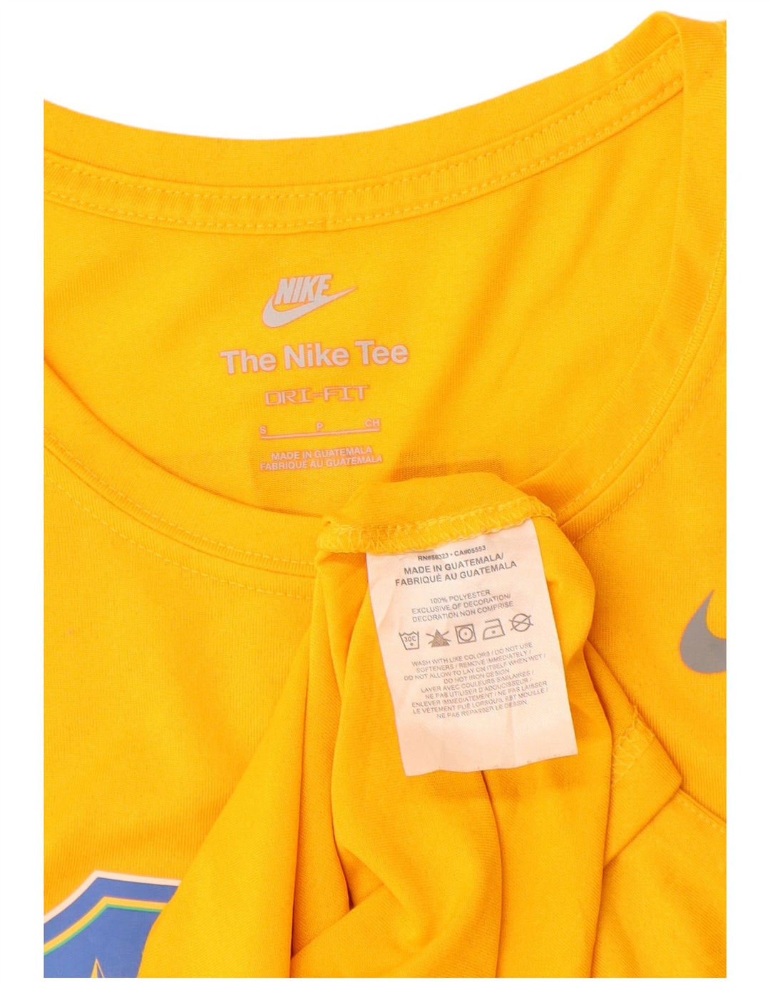 Γυναικείο μπλουζάκι Nike Brasil Graphic T-shirt UK 10 Small Yellow Polyester