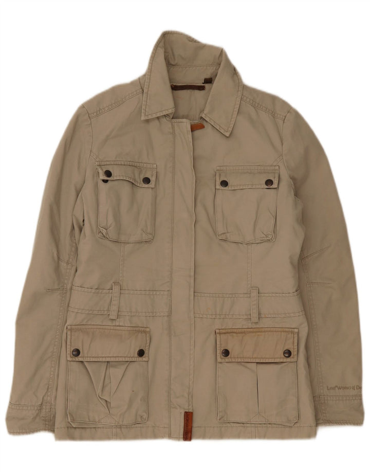Lee Womens Utility Jacket UK 14 Medium Beige Βαμβακερό