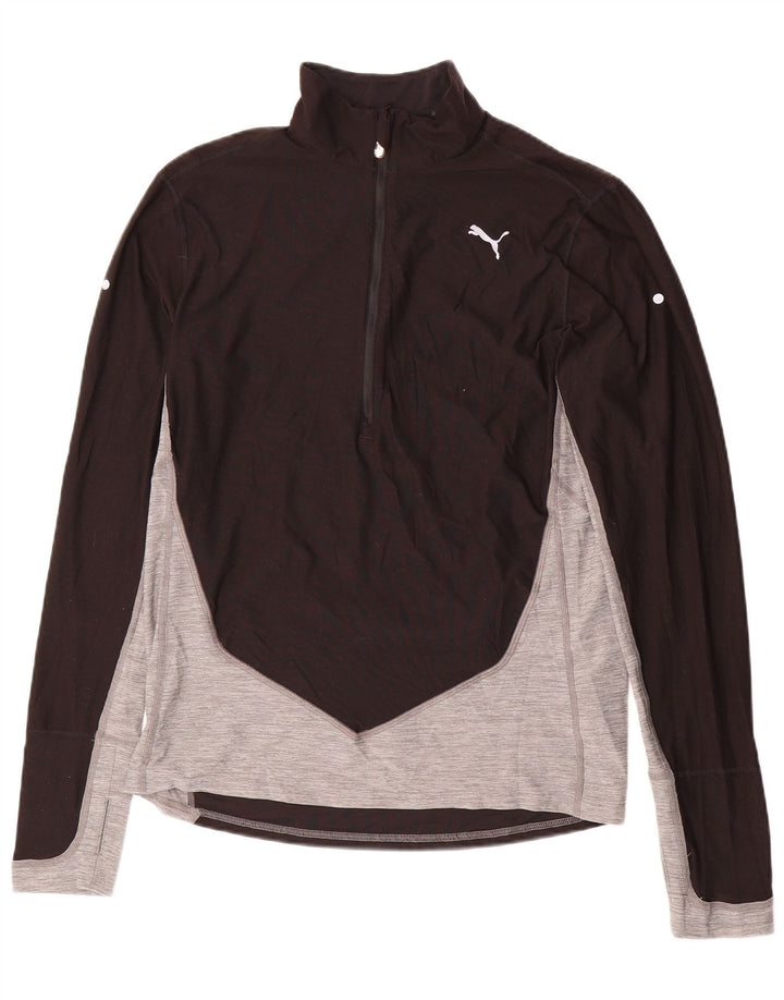 Ανδρική φόρμα πουλόβερ με φερμουάρ PUMA Top Medium Black Colourblock
