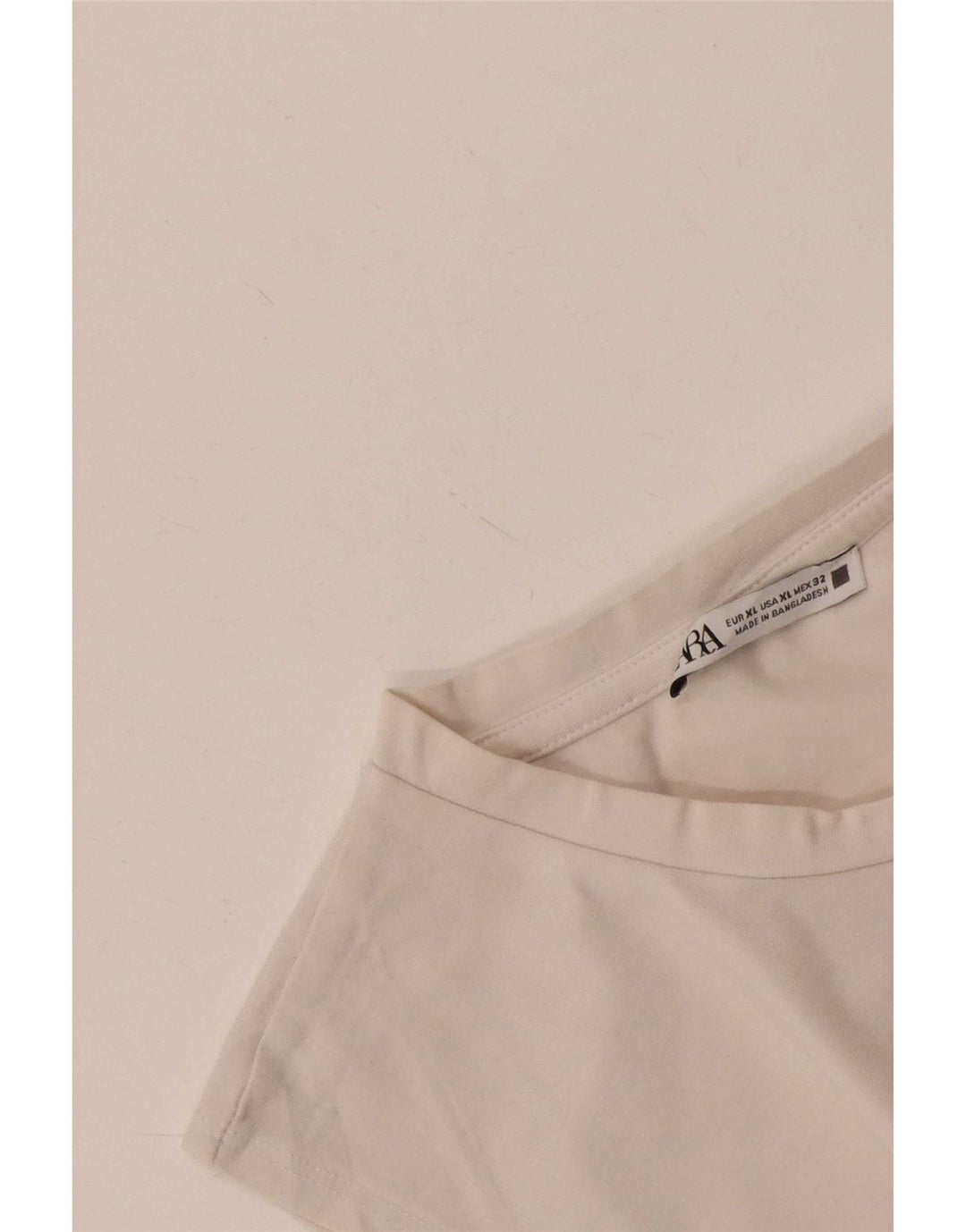 Zara Γυναικείο Γιλέκο Crop UK 18 XL Λευκό