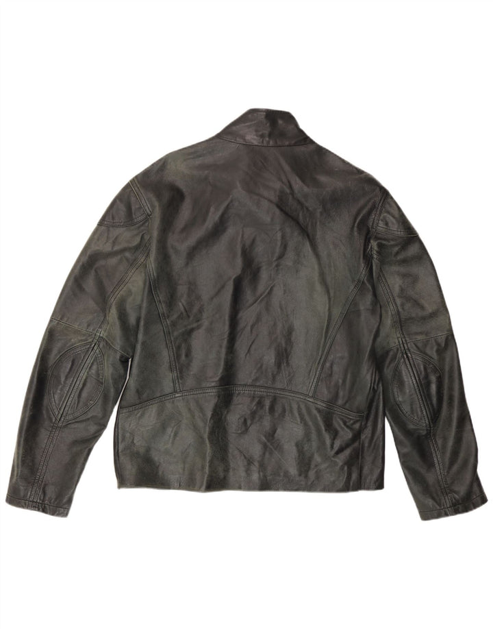Vintage Ανδρικό Δερμάτινο Μπουφάν IT 50 Large Grey Leather