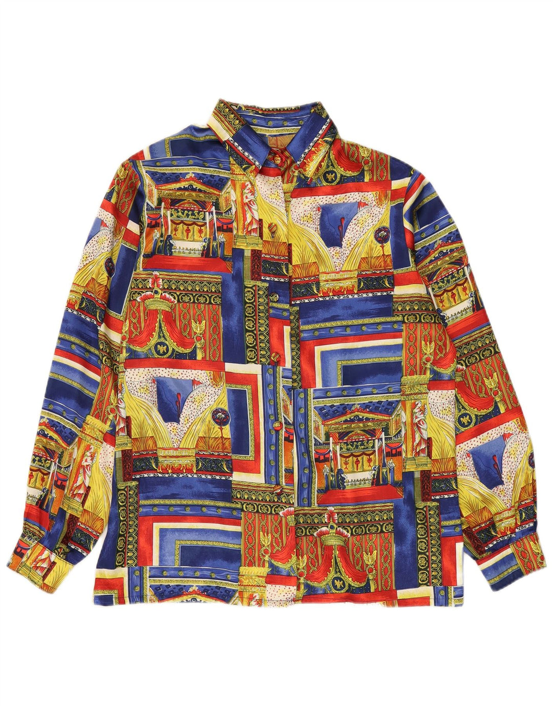 VINTAGE Γυναικείο πουκάμισο Abstract Pattern UK 18 XL Πολύχρωμο