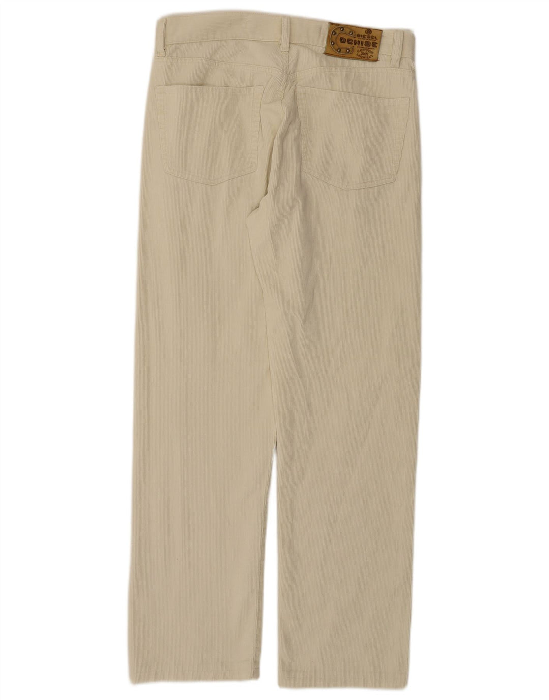 Γυναικείο ίσιο κοτλέ παντελόνι DIESEL W32 L30 Off White