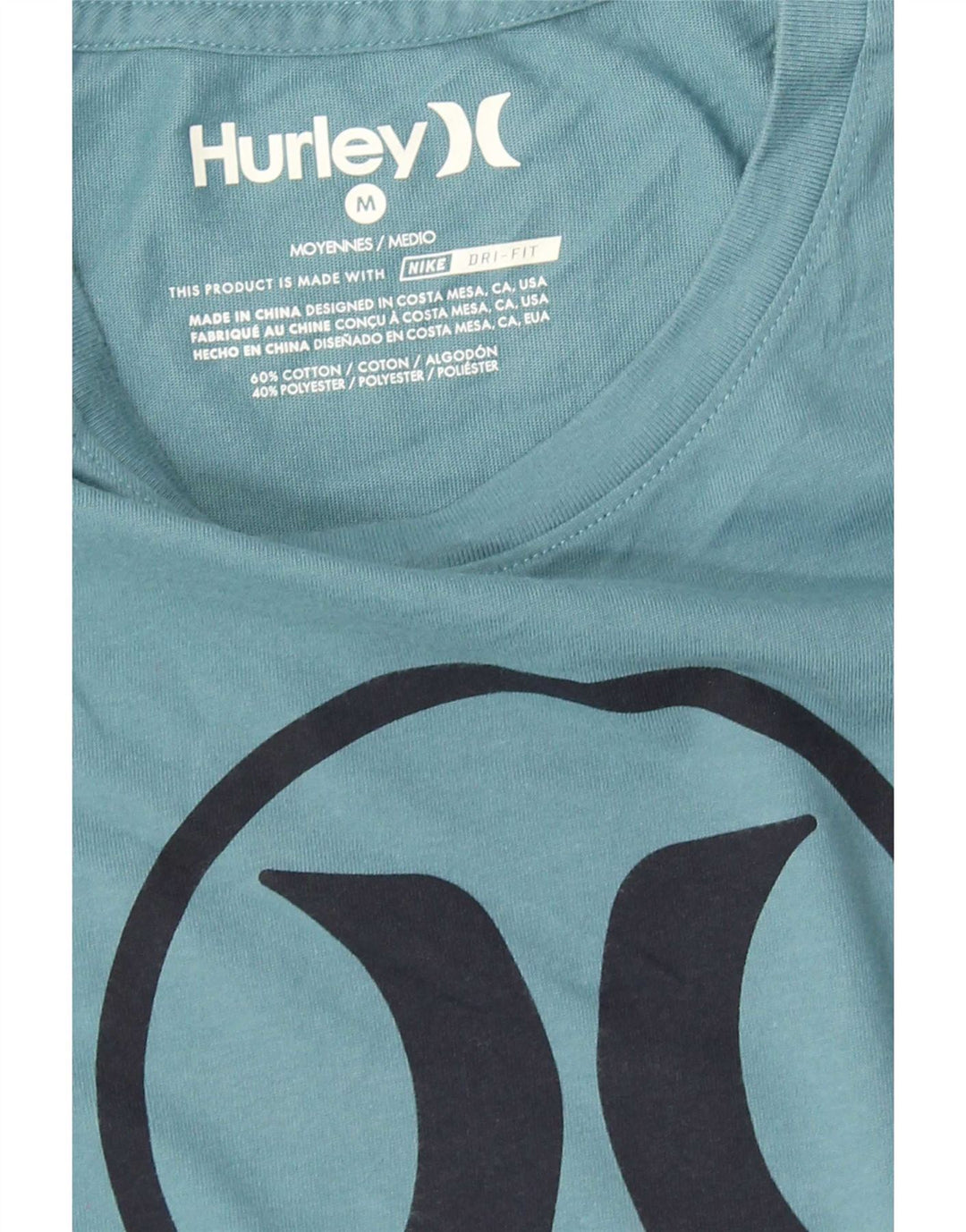 Μπλουζάκι Hurley Ανδρικό γραφικό Dri Fit Μπλουζάκι μεσαίου μπλε βαμβακερό