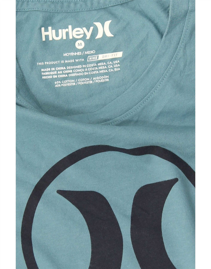Μπλουζάκι Hurley Ανδρικό γραφικό Dri Fit Μπλουζάκι μεσαίου μπλε βαμβακερό