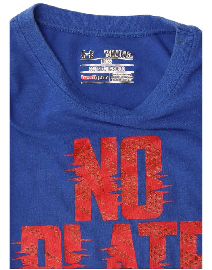 Γραφικό μπλουζάκι UNDER Armor Boys Heat Gear Top 7-8 ετών Small Blue
