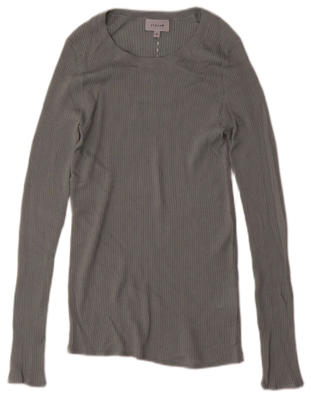 JIGSAW Γυναικείο πουλόβερ με λαιμόκαυστο UK 12 μεσαίο γκρι μαλλί