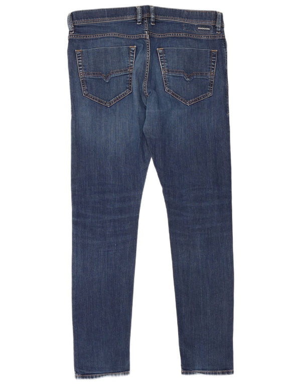 Diesel Mens Slim Jeans W34 L31 Navy Blue Cotton