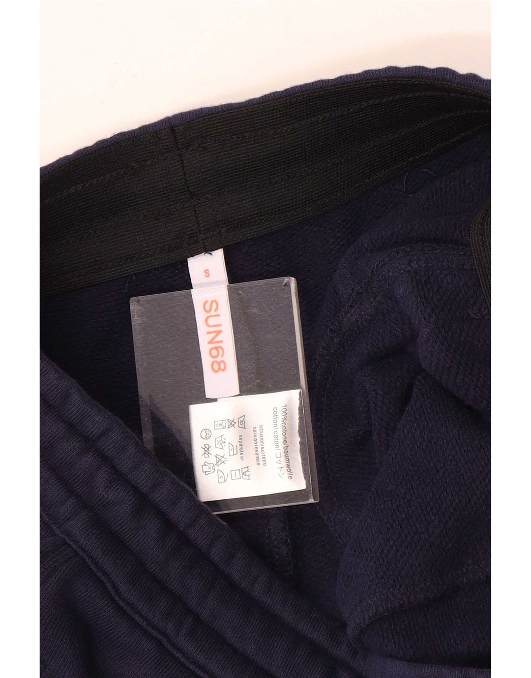Sun68 Ανδρική αθλητική φόρμα Παντελόνι Joggers Small Navy Blue Βαμβακερό