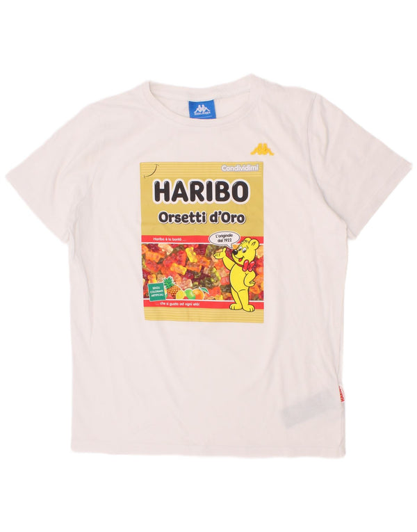 Kappa Boys Graphic T-Shirt Top 11-12 Years White Cotton