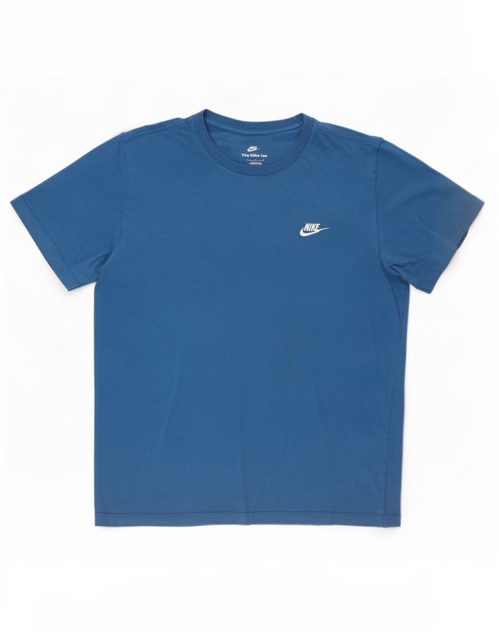 Ανδρικό μπλουζάκι Nike, μεγάλο μπλε βαμβακερό