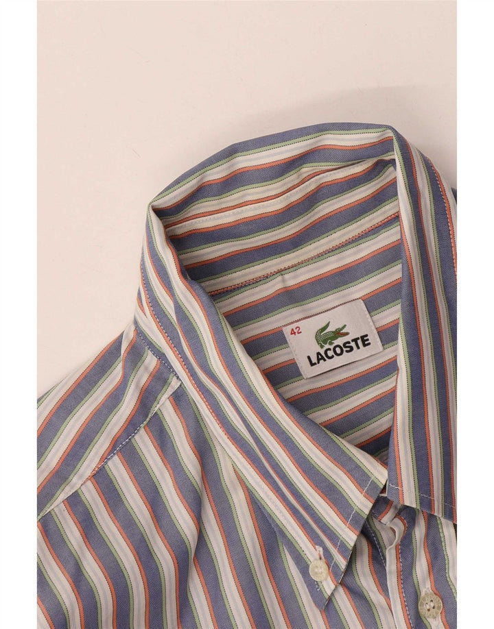 Ανδρικό πουκάμισο Lacoste 42 μεγάλο γκρι ριγέ