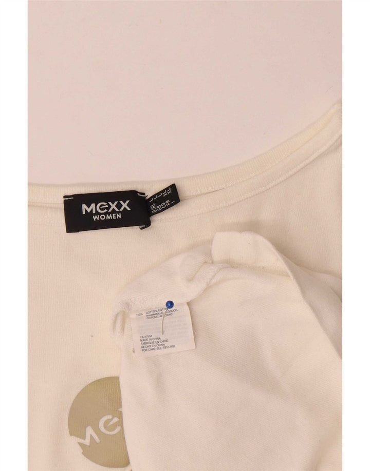 Mexx Γυναικείο τοπ 3/4 μανίκι UK 16 μεγάλο λευκό βαμβακερό
