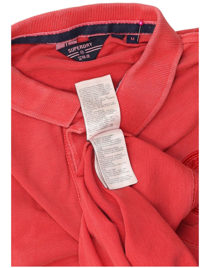 Ανδρικό πουκάμισο πόλο Superdry, μεσαίο κόκκινο βαμβακερό