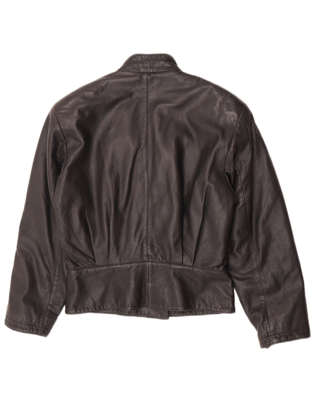 Vintage Γυναικείο Δερμάτινο Μπουφάν UK 14 Medium Black Leather