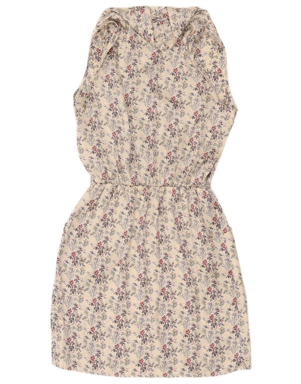 Γυναικείο αμάνικο φόρεμα Benetton UK 12 Medium White Floral
