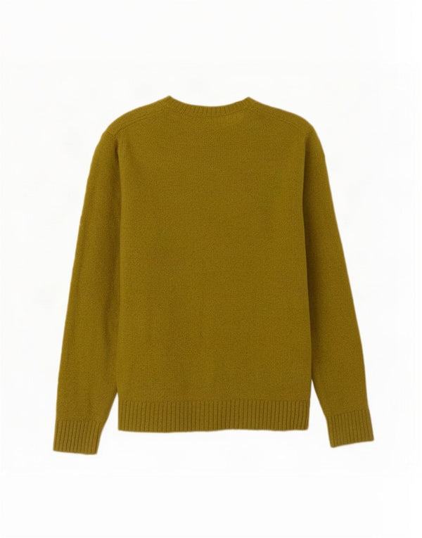 Massimo Dutti Γυναικείο πουλόβερ με λαιμόκοψη UK 14 μεγάλο πράσινο βαμβακερό