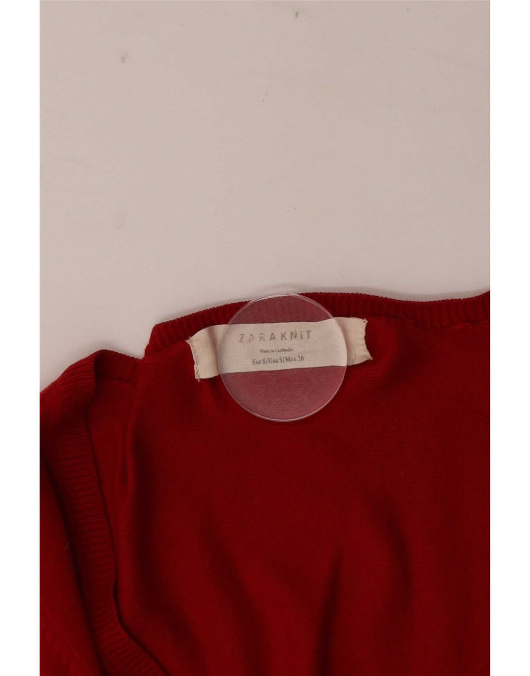 Zara Γυναικεία Ζακέτα UK 10 Small Red