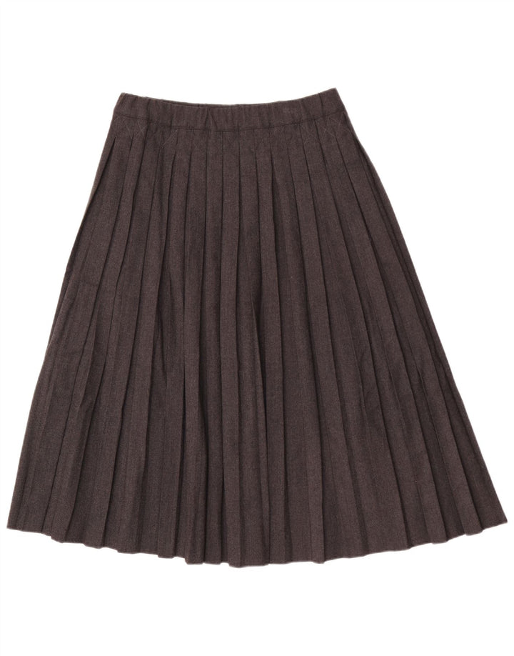Vintage Γυναικεία Πλισέ Φούστα IT 42 Medium W30 Γκρι μαλλί