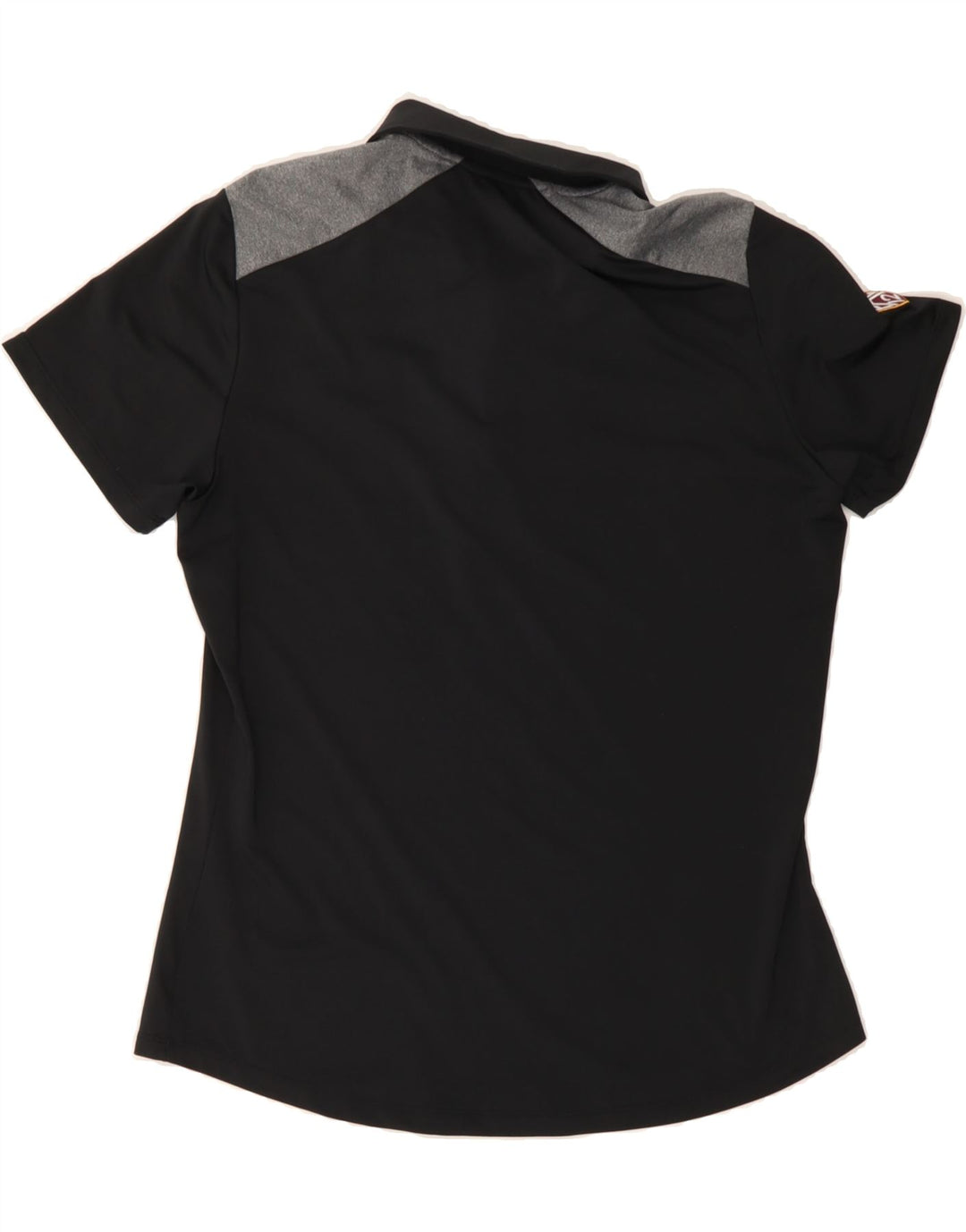 ADIDAS Womens Polo Shirt UK 14 Medium Black Polyester Vintage Adidas and Second-Hand Adidas from Messina Hembry 