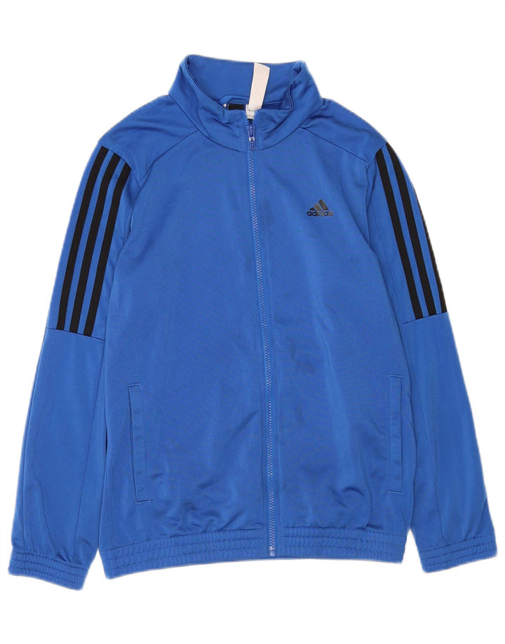 Adidas Boys αθλητική φόρμα Top Jacket 11-12 Years Blue Polyester