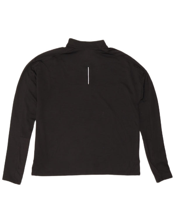 Γυναικεία NIKE φόρμα πουλόβερ με φερμουάρ Dri Fit Top UK 14 Medium Black