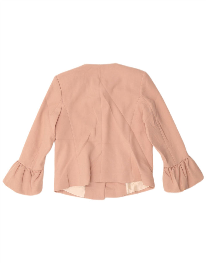 Zara Γυναικείο σακάκι blazer με 2 κουμπιά UK 10 Small Pink Polyester