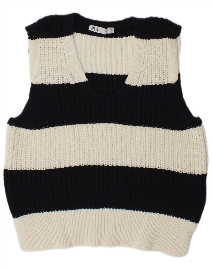 Zara Γυναικείο Γιλέκο Tank Top UK 10 Small Black Ride Polyester
