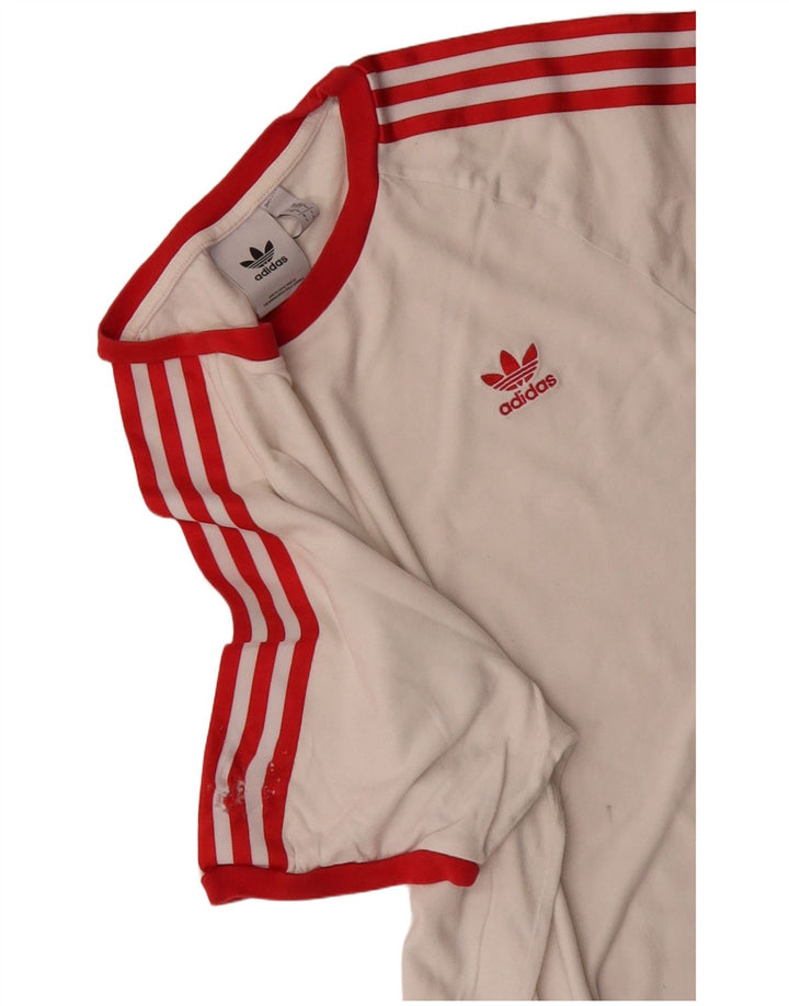 Ανδρικό T-Shirt Adidas Top Larg off White Βαμβακερό