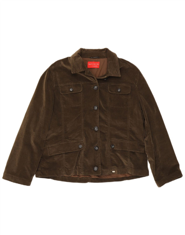 Perte by Krizia Γυναικείο Utility Jacket UK 22 3XL Καφέ Βαμβακερό