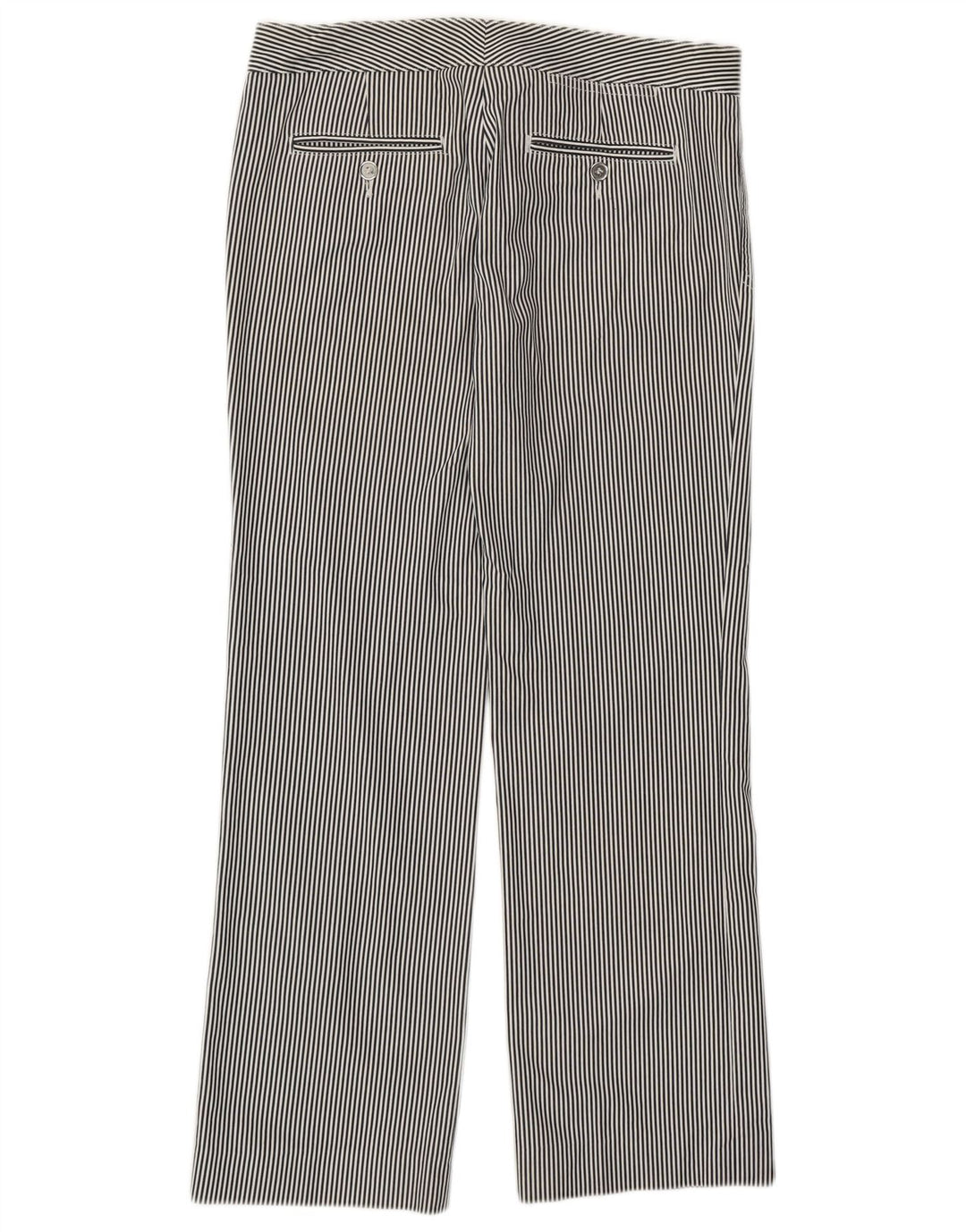 DOLCE & GABBANA Γυναικείο Casual Παντελόνι IT 40 Small W29 L27 Black Pinstripe