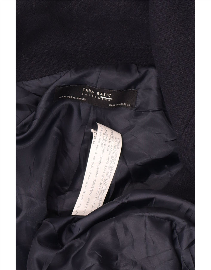 Zara Γυναικείο Πανωφόρι UK 18 XL Navy Blue Acrylic