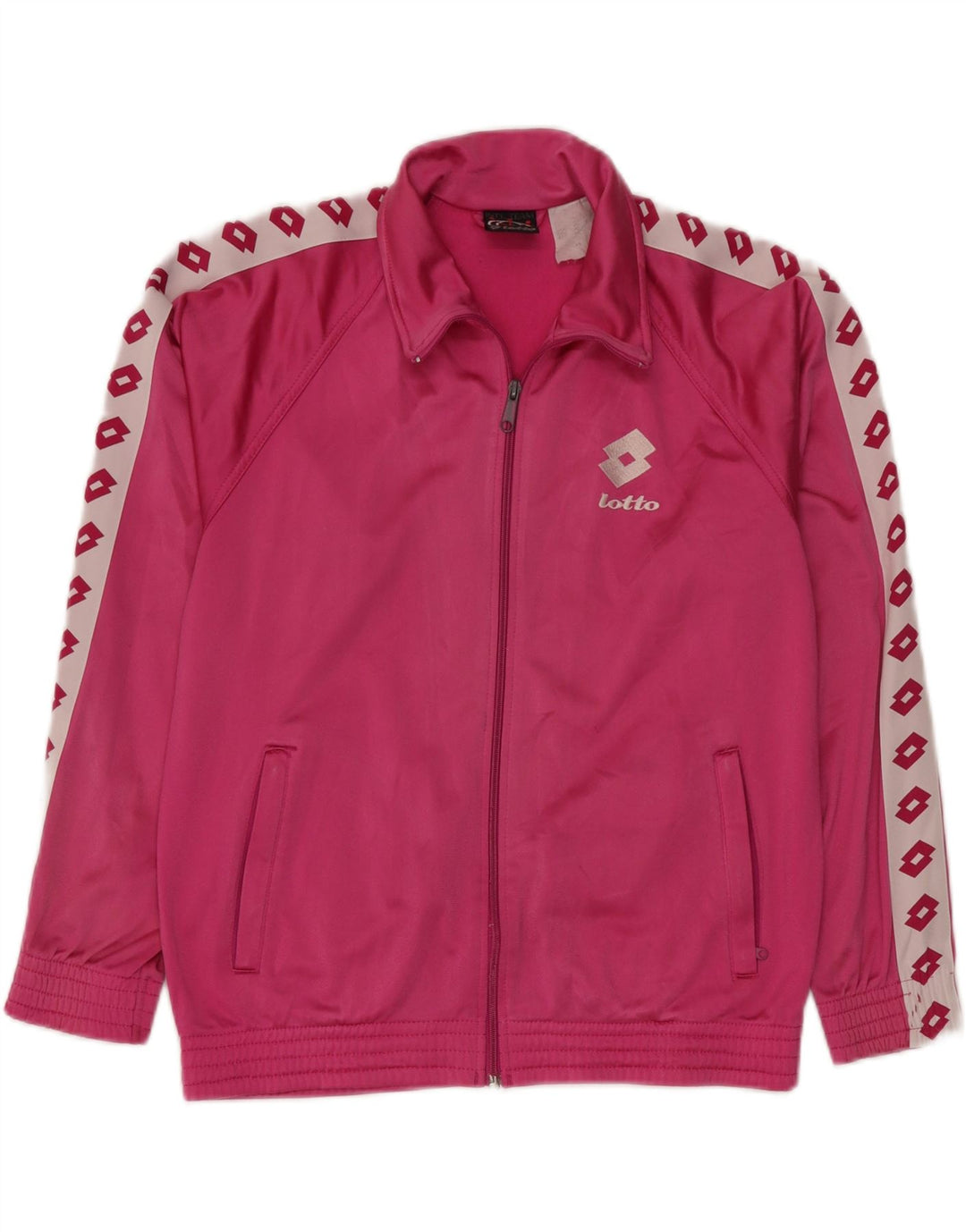 Ανδρική αθλητική φόρμα LOTTO Top Jacket XS Pink Colourblock Polyester