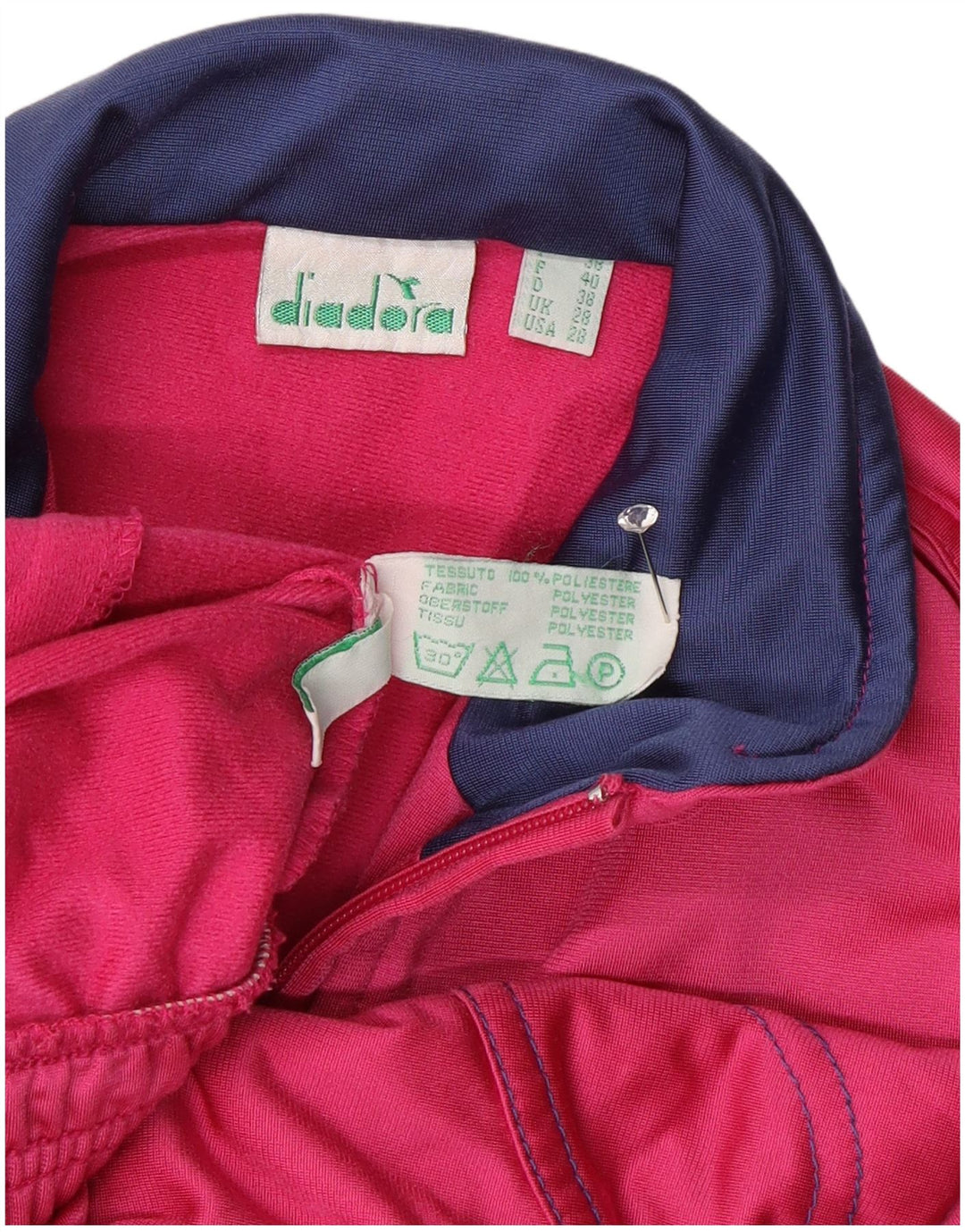 Γυναικεία φόρμα Diadora Top Jacket UK 28 Small Pink Colourblock Polyester