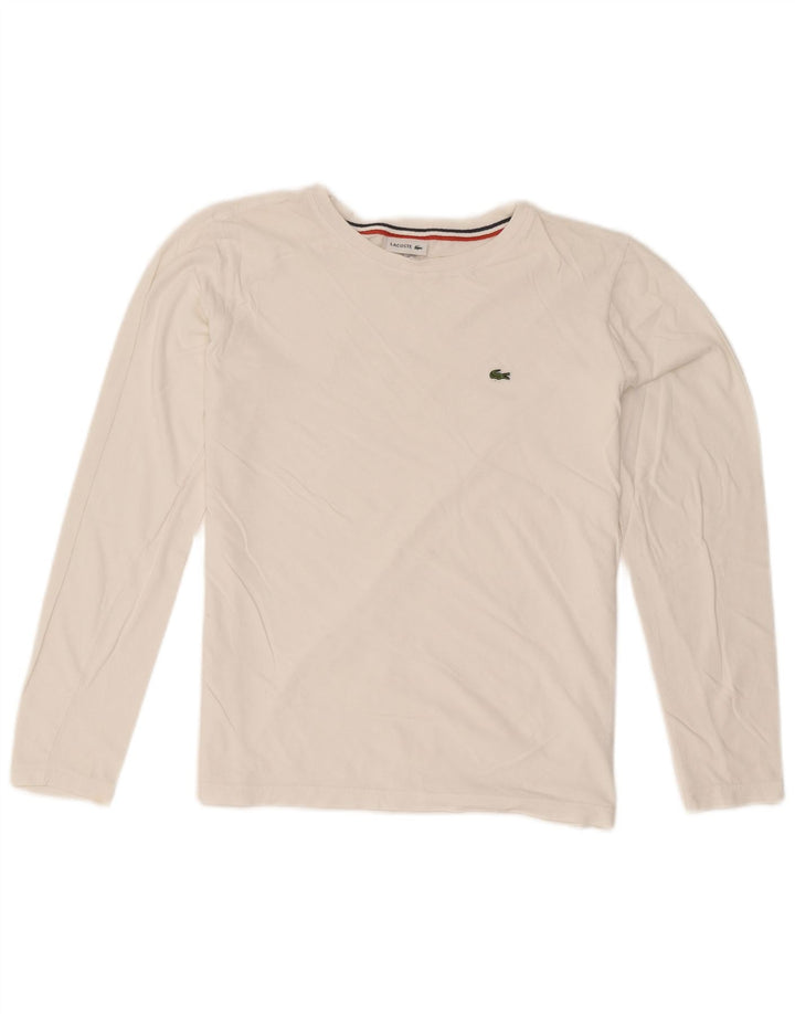 Lacoste Boys Top Μακρυμάνικο 15-16 ετών Λευκό Βαμβακερό