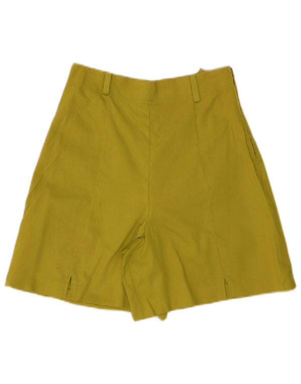 Vintage γυναικείο ψηλόμεσο σορτς IT 42 Medium W26 κίτρινο βαμβακερό