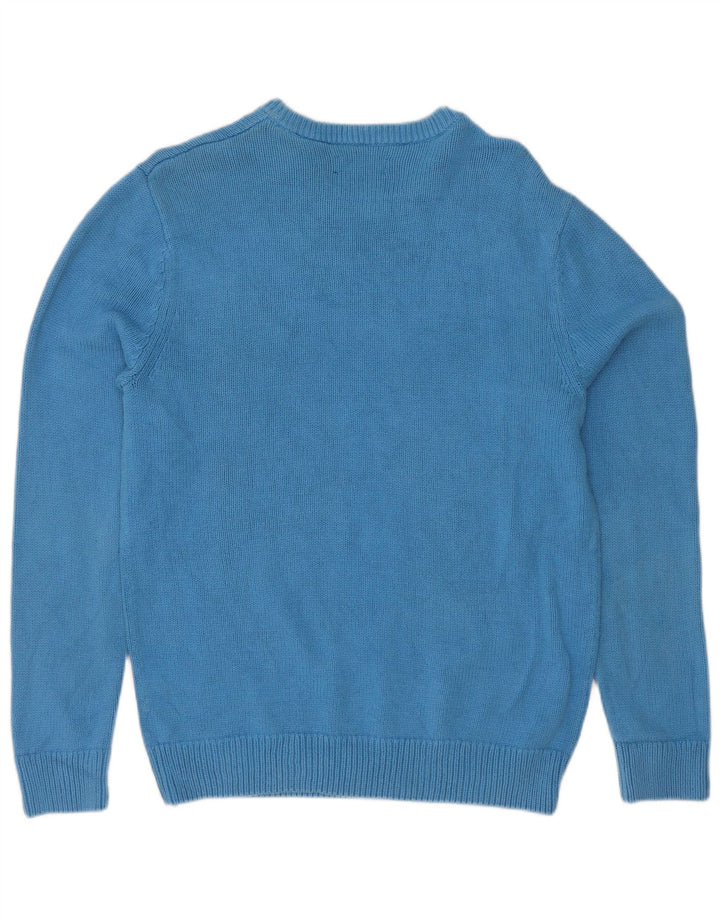 Ανδρικό πουλόβερ Chaps Boat Neck Jumper Μικρό Μπλε Βαμβακερό