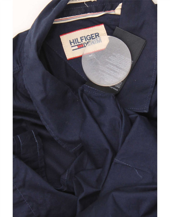 Ανδρικό κοντομάνικο πουκάμισο Tommy Hilfiger Βαμβακερό μεσαίο ναυτικό
