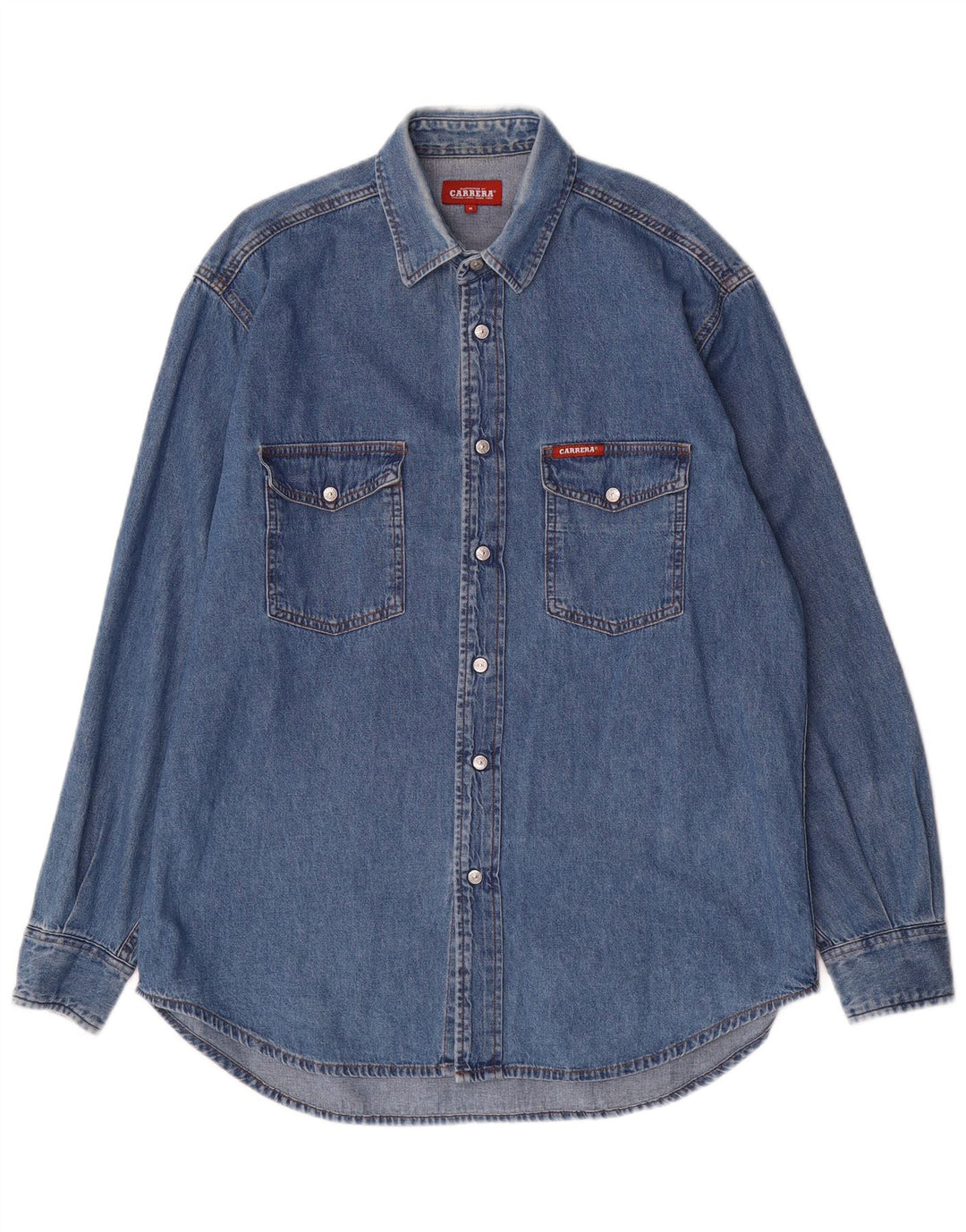 Ανδρικό τζιν πουκάμισο CARRERA, μεσαίο μπλε βαμβακερό