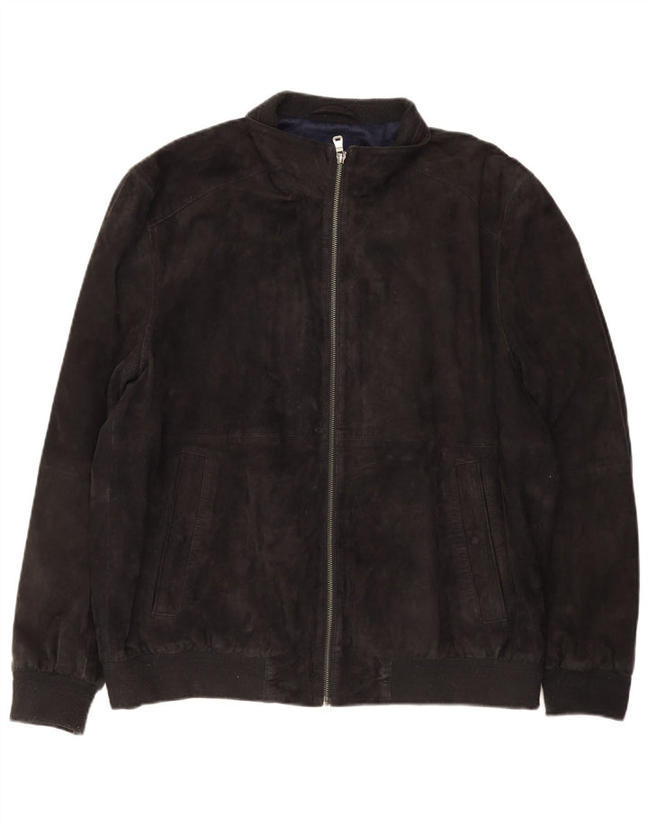 Ανδρικό μπουφάν Christian Berg Bomber Suede UK 38 Medium Navy Blue Suede