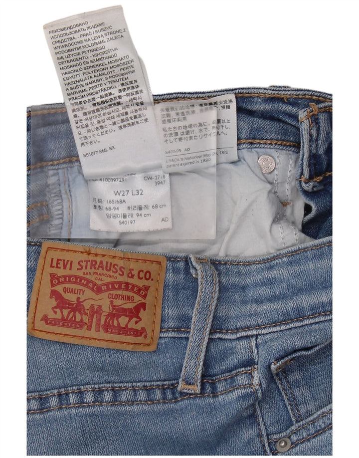Levi's γυναικείο 721 ψηλό ψηλό στενό τζιν W27 L32 μπλε βαμβακερό