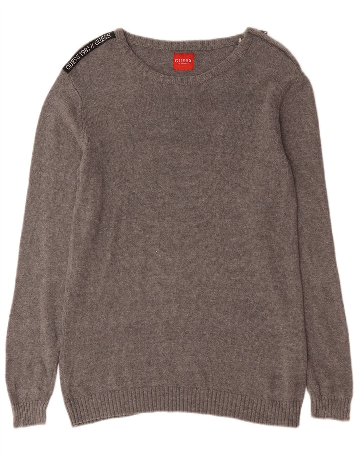 Ανδρικό πουλόβερ Guess Boat Neck Jumper Μικρό Γκρι βαμβακερό
