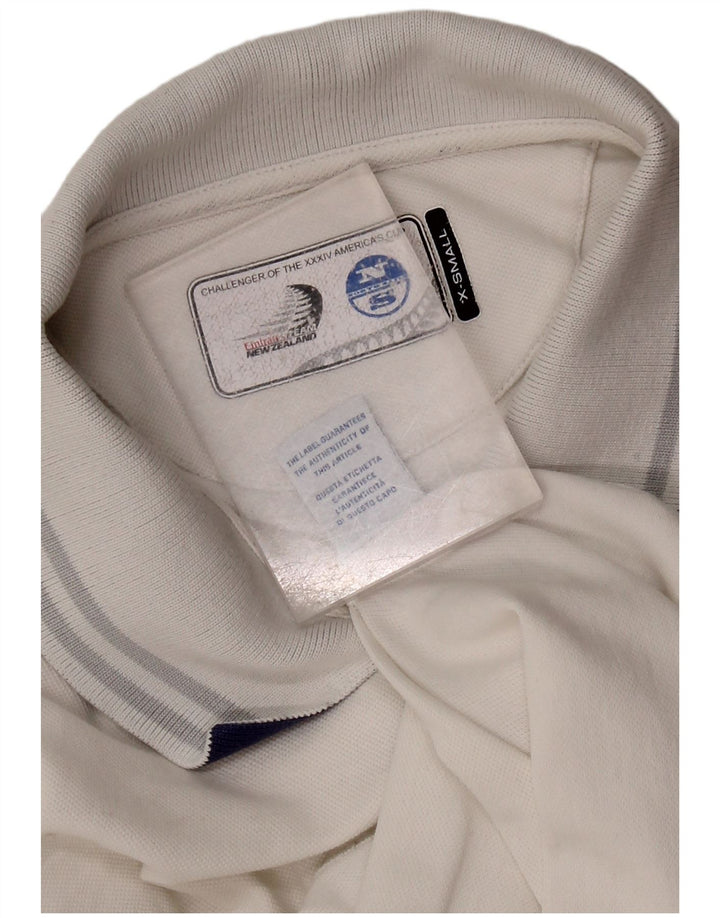 North SAILS Γυναικείο πουκάμισο γραφικών πόλο Νέας Ζηλανδίας UK 6 XS Λευκό